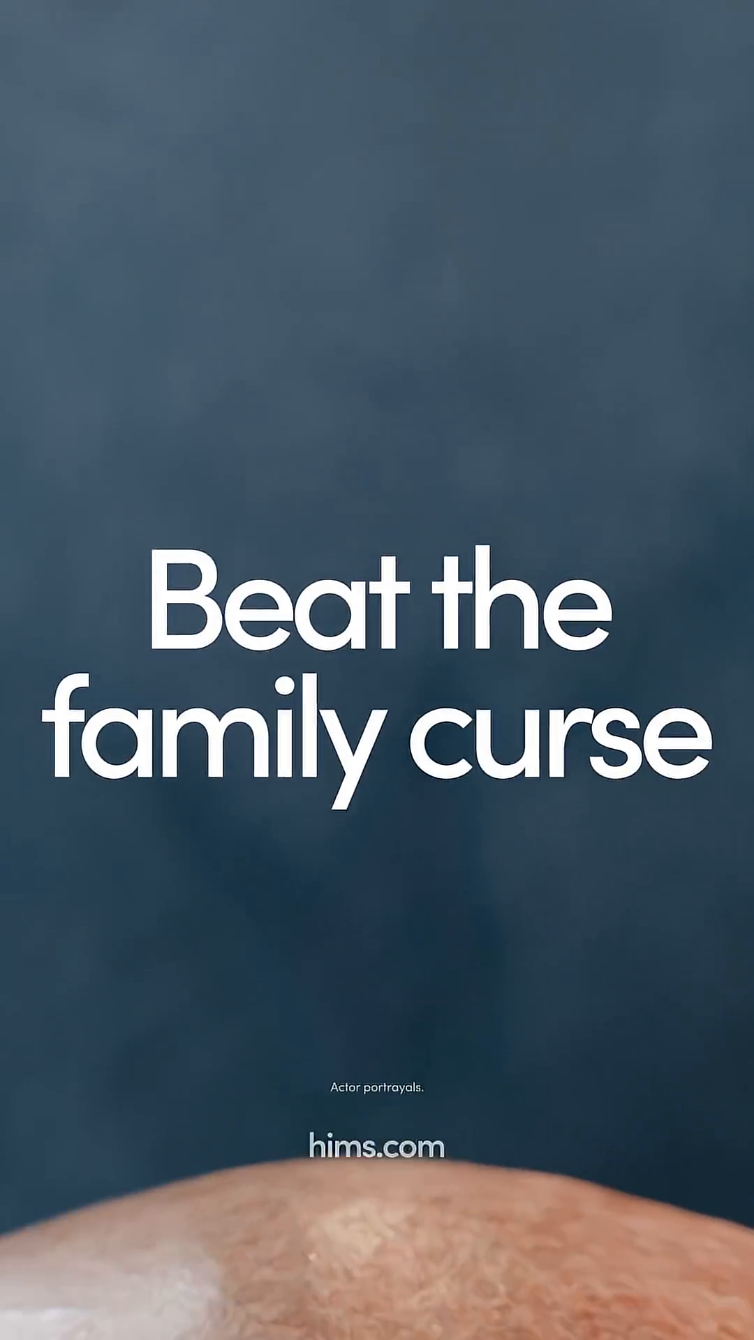 Figure G.1: Frame from Hims advertisement explicitly using spiritual language—"Break the family curse"—to sell a pharmaceutical product as a counterfeit spiritual solution.